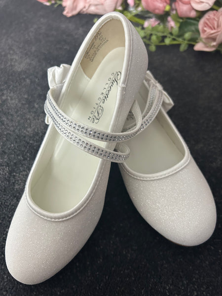 Sweeties By Sweetie Pie Girls White Shoes:- SW8217 Heels main image 1