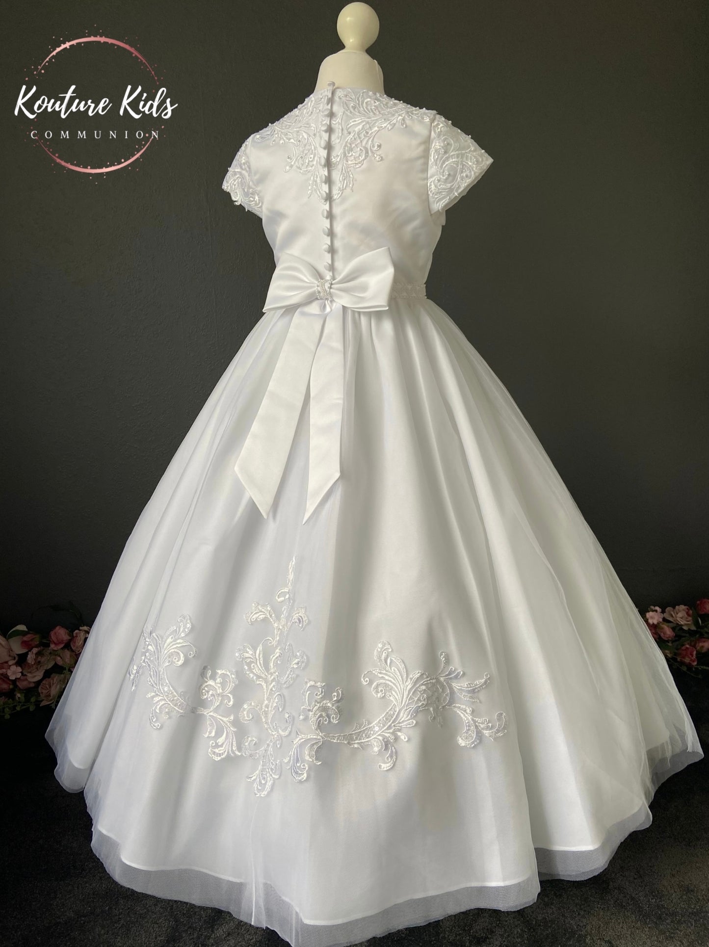 Little People White Communion Dress - Issah 80769