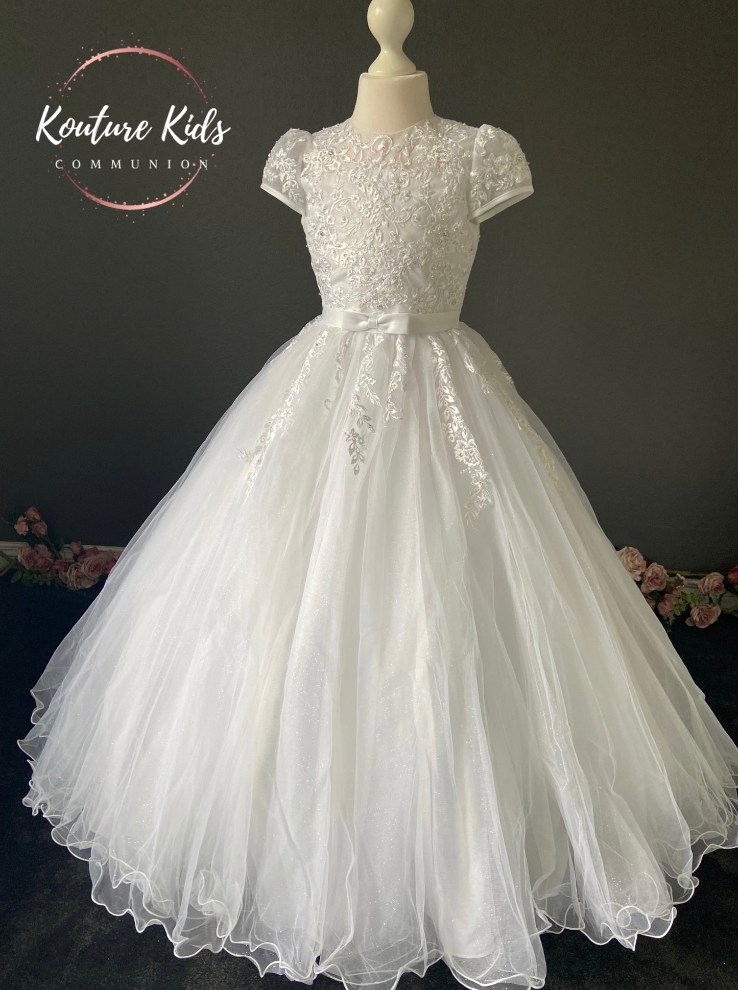 Sweetie Pie - Rosa Bella White Communion Dress - RB631