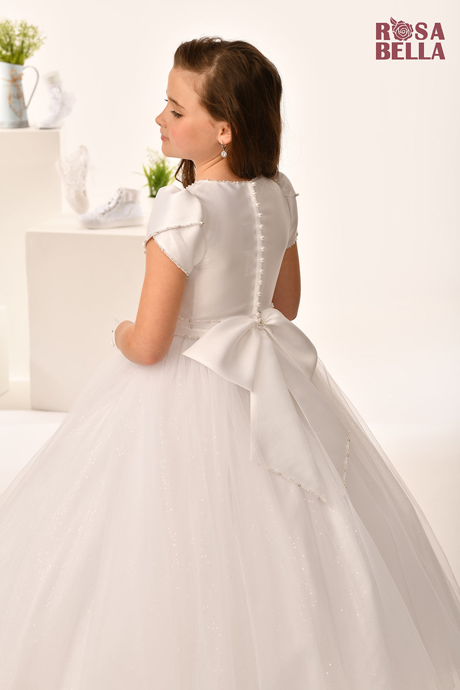 Sweetie Pie White Communion Dress Long Length RB656