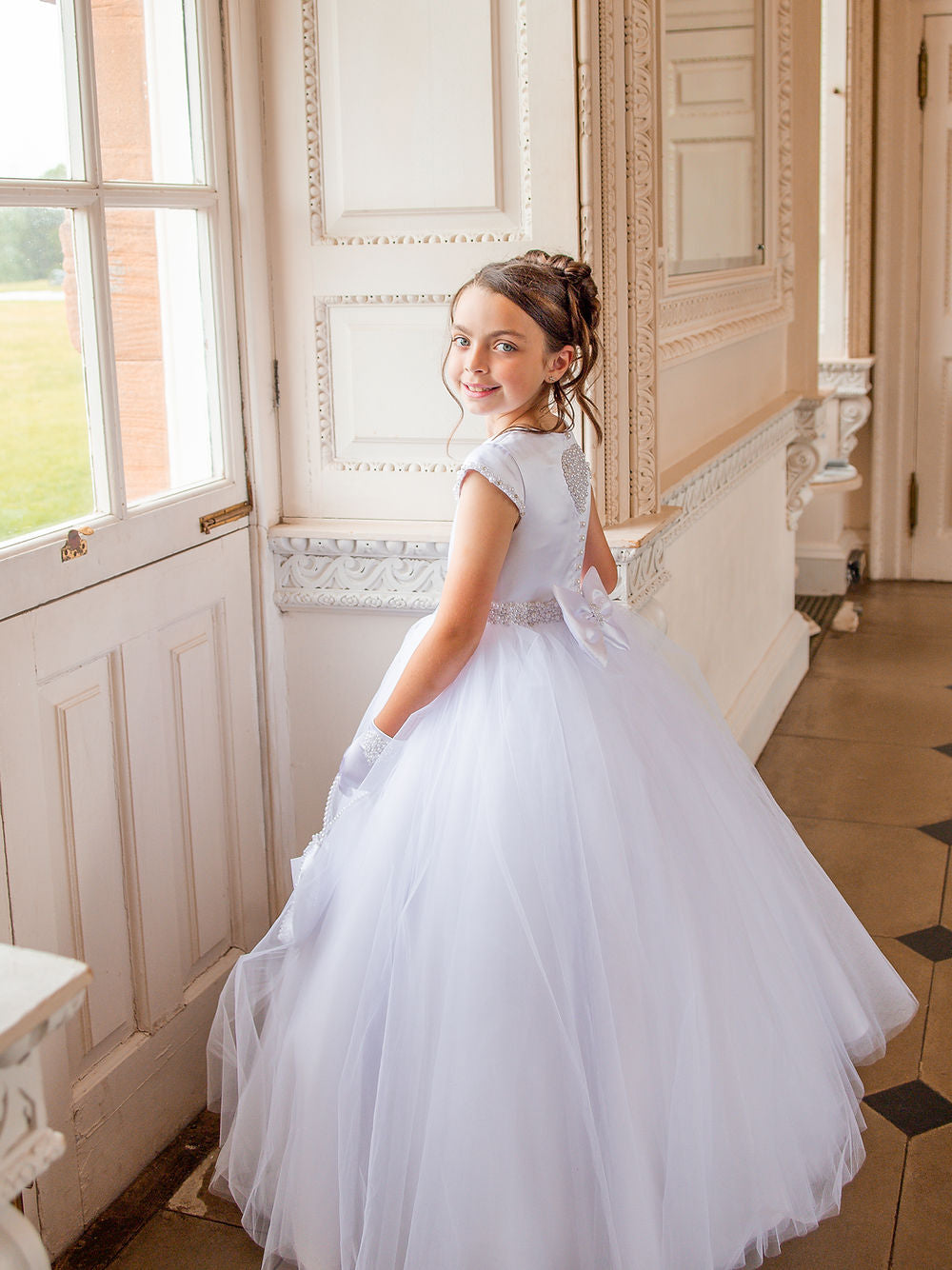 Crystal & Pearl - Cherub Communion Dress COM072