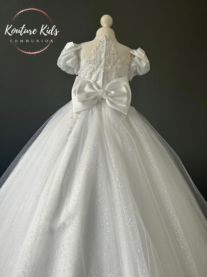Polka White Communion Dress - 176