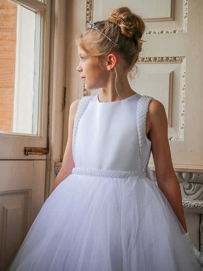 Crystal & Pearl - Scarlet Communion Dress COM073