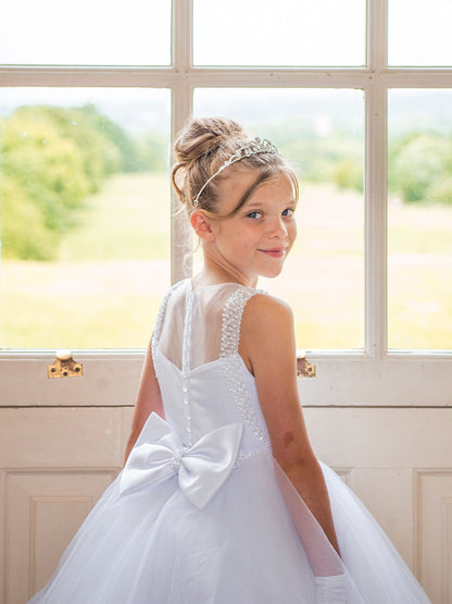 Crystal & Pearl - Scarlet Communion Dress COM073