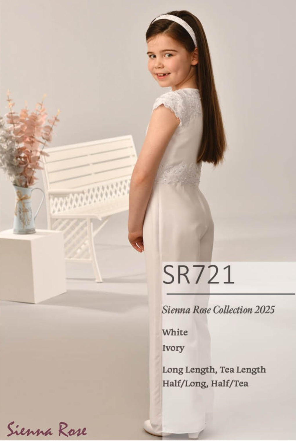 Sweetie Pie White Communion Jumpsuit SR721