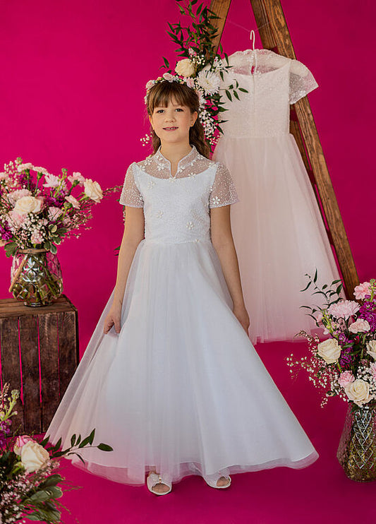 Emmerling White Communion Dress - Leandra
