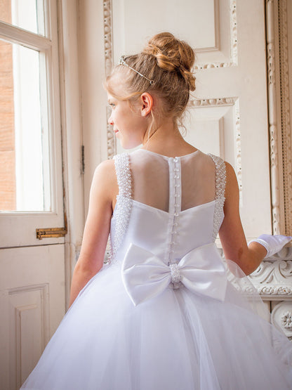 Crystal & Pearl - Scarlet Communion Dress COM073