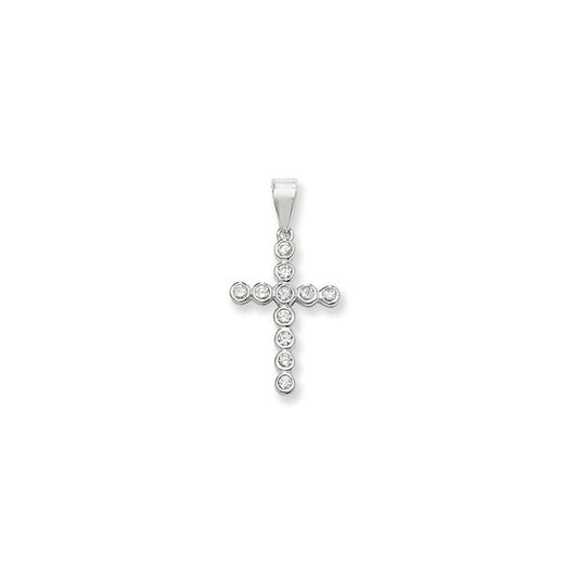 Sterling silver c/z cross Pendant HSP614
