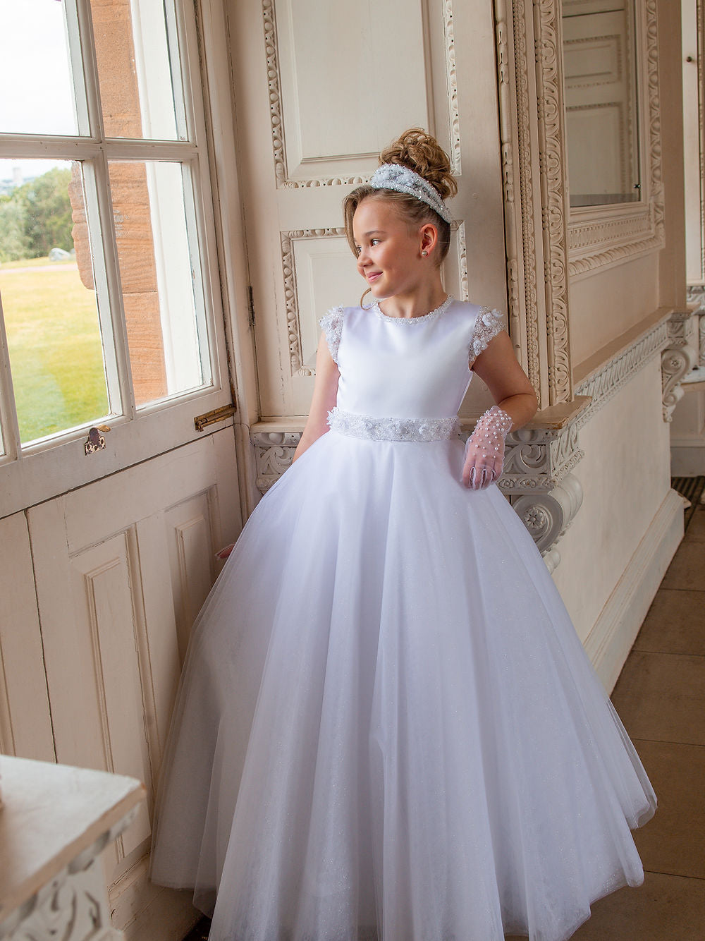 Crystal & Pearl - Polivanna Communion Dress COM074