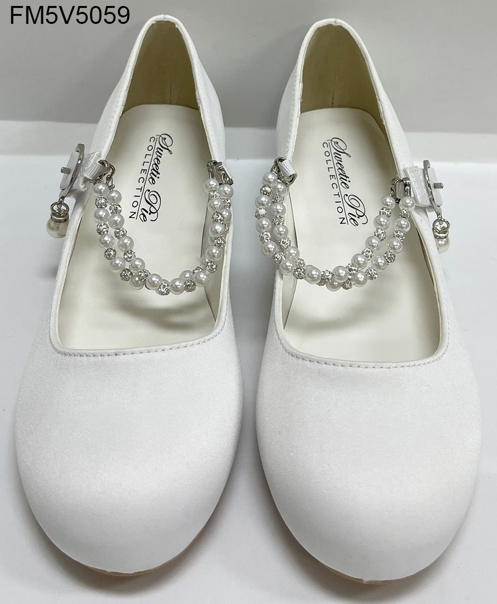 Sweetie Pie - Girls White Communion Shoe - SW5059