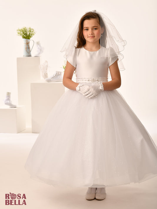 Sweetie Pie White Communion Dress Long Length RB656
