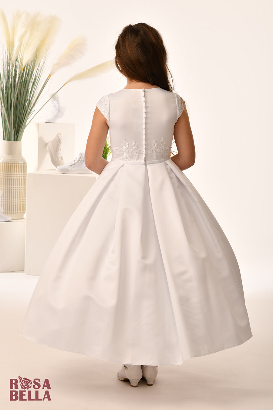 Sweetie Pie White Communion Dress with Cape RB663