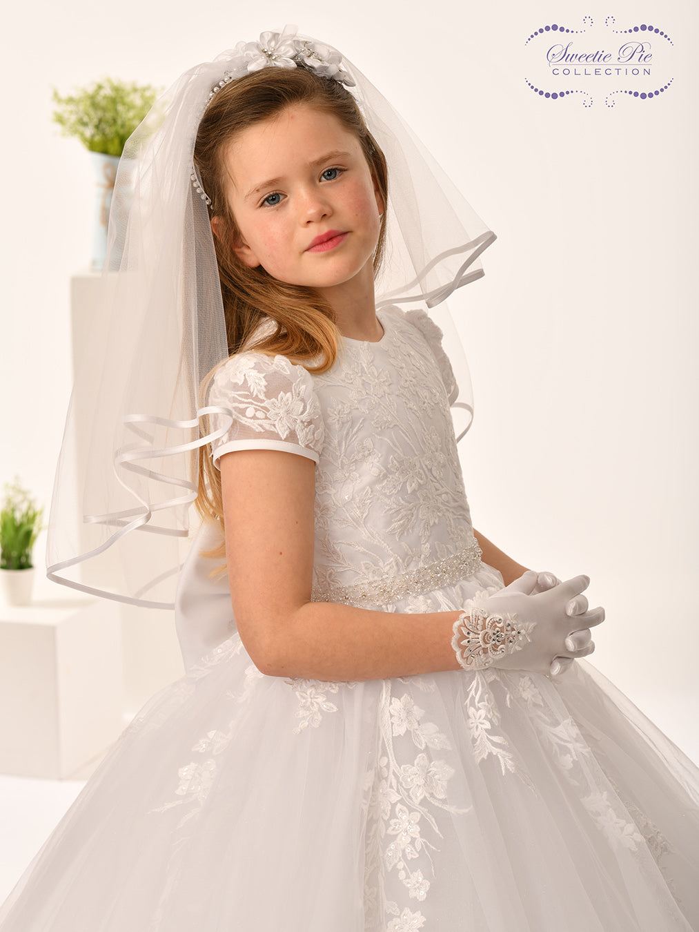 Sweetie Pie White Communion Dress Long Length 5010