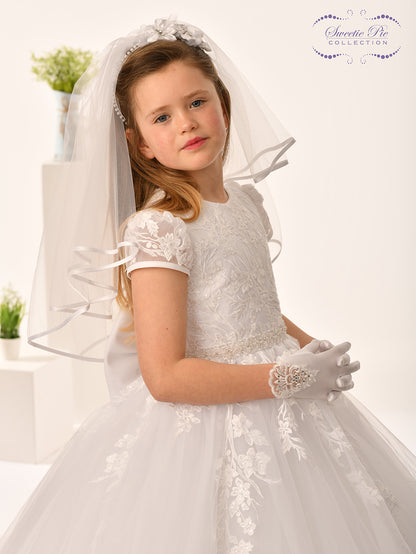 Sweetie Pie White Communion Dress Long Length 5010