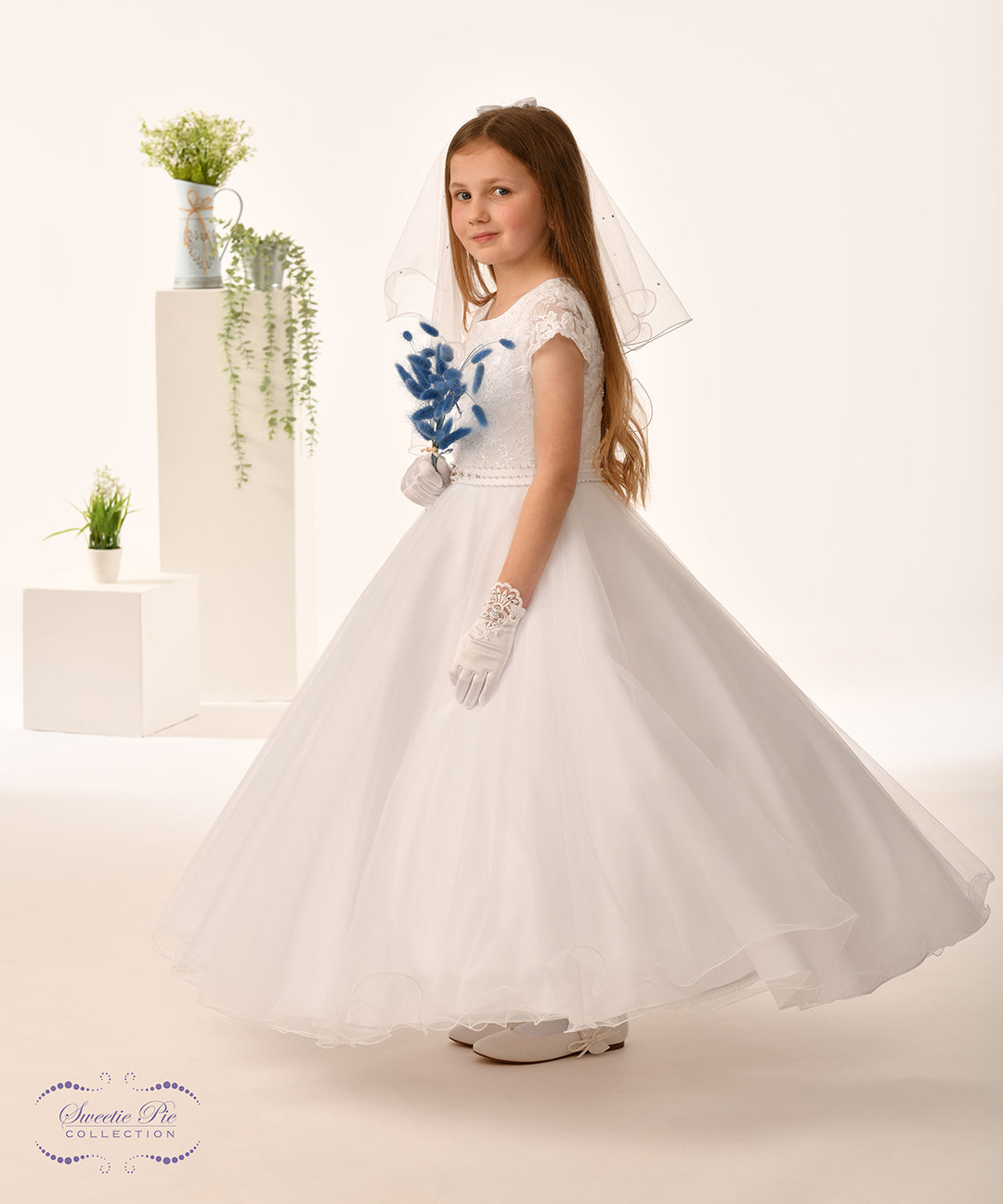 Sweetie Pie White Communion Dress Long Length 5012