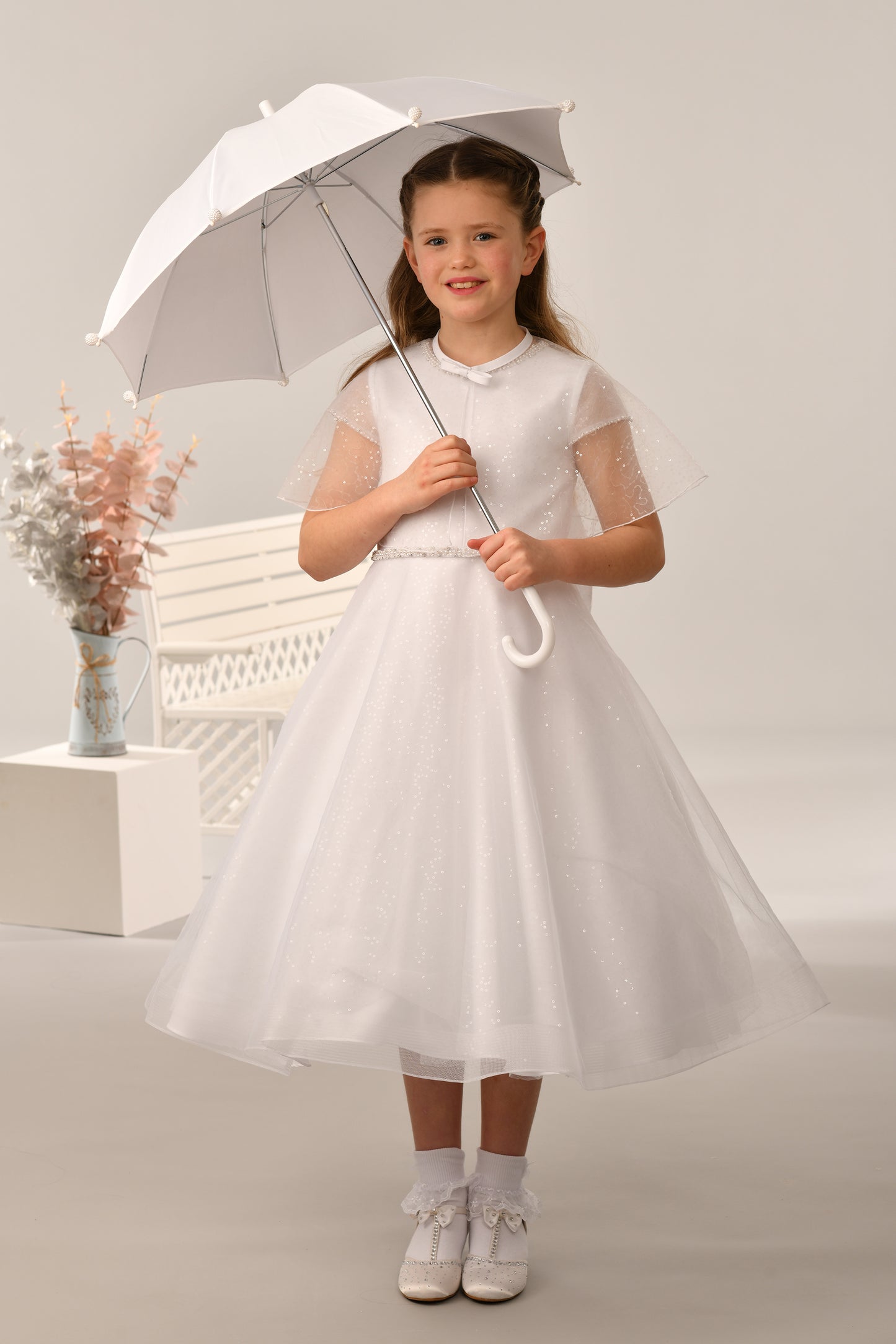 Sweetie Pie White Communion Dress Long Length SR722